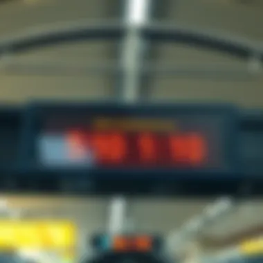 Signage indicating Dubai Metro operational hours