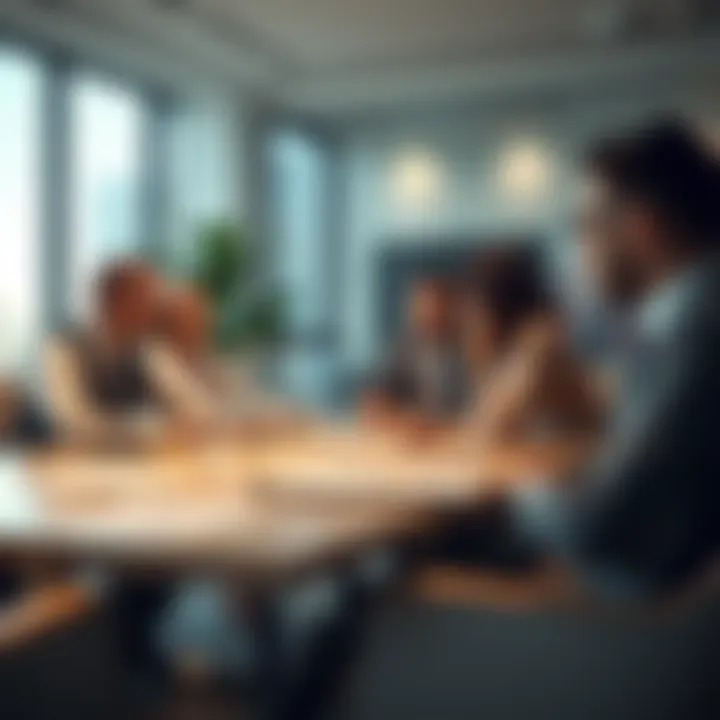 Strategic Discussions Among Real Estate Experts Conference room with real estate professionals discussing strategies