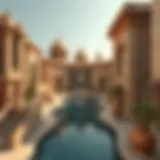 An artistic representation of the mythical city of Atlantis, showcasing its grandeur and wealth.