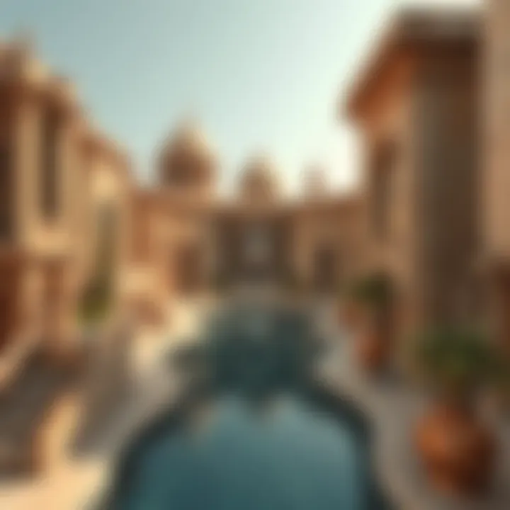 The Grandeur of Atlantis An artistic representation of the mythical city of Atlantis, showcasing its grandeur and wealth.