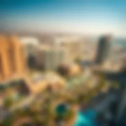 Aerial view of Uptown Al Zahia showcasing its modern architecture and layout