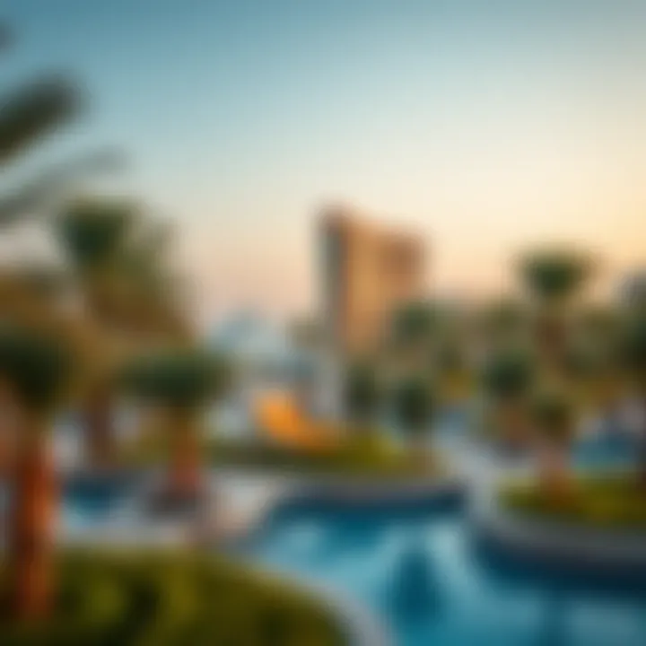 Luxurious Amenities in Uptown Al Zahia Luxurious amenities available in Uptown Al Zahia, including parks and recreational areas