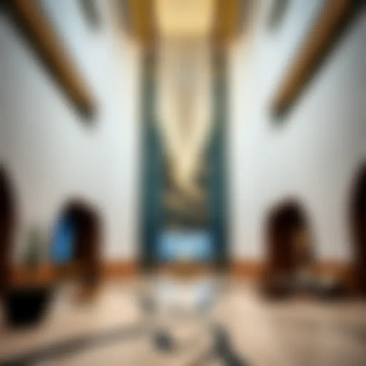 Luxurious lobby of Vida Dubai Mall showcasing modern design
