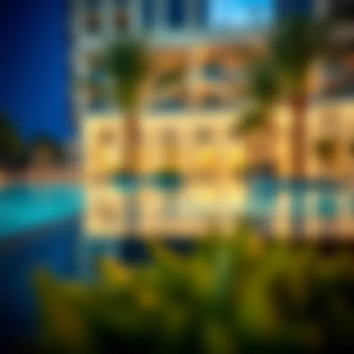 Serene poolside area offering relaxation at Vida Dubai Mall