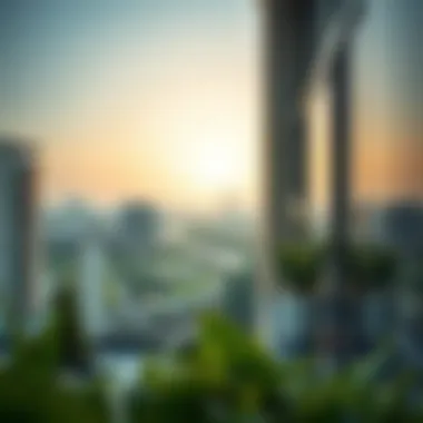 Scenic view from a balcony at Viridis Damac