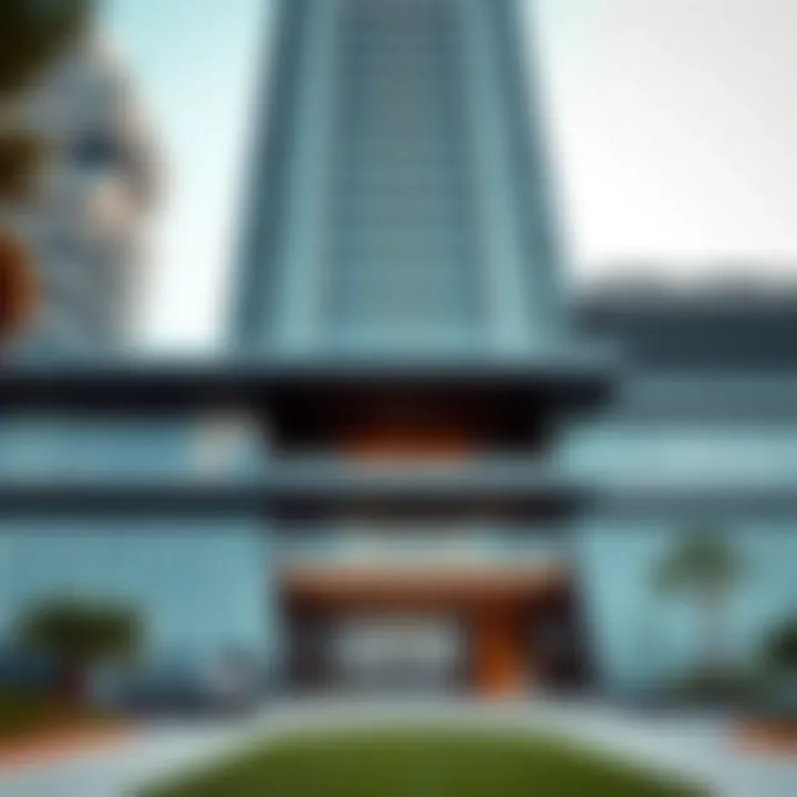 Modern Architectural Design of W Tower Exterior view of W Tower showcasing its modern architectural design