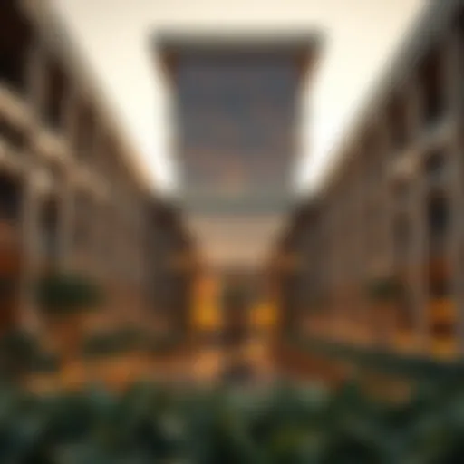 Architectural Elegance of Warehouse Dubai A panoramic view of Warehouse Dubai showcasing its architectural elegance.