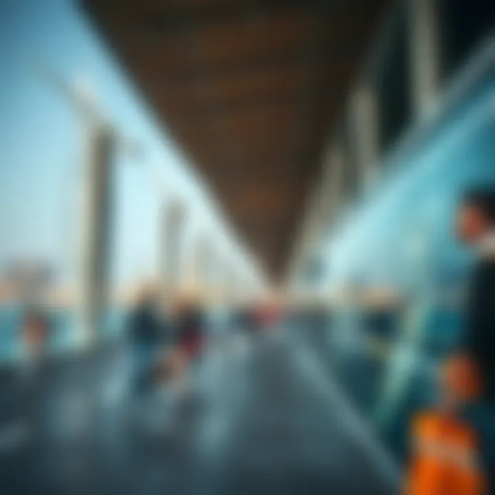 Visitors enjoying Yas Island waterfront attractions