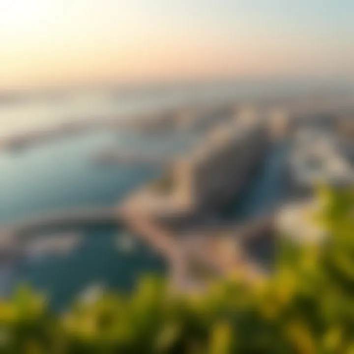 Panoramic view of Yas Island waterfront