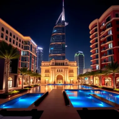 Infographic illustrating various types of residential properties in Dubai